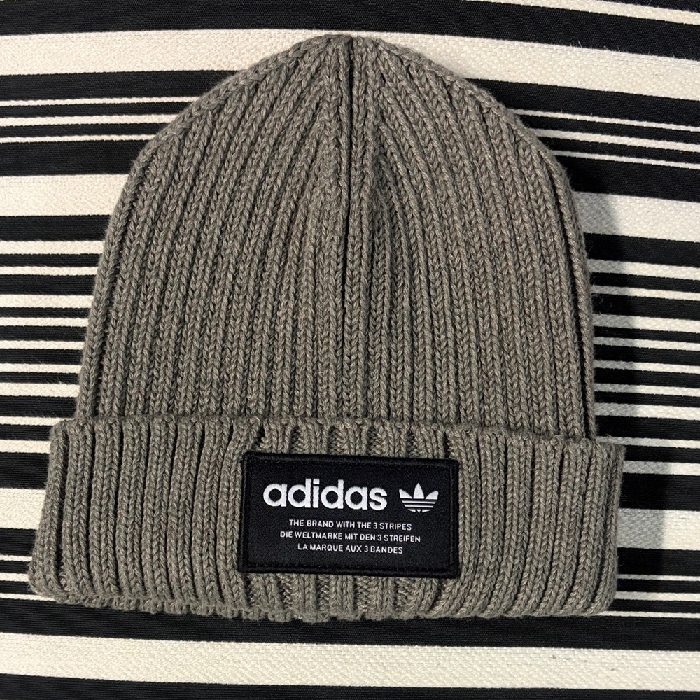 Adidas Army Green Knit Beanie
